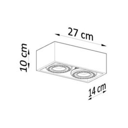 Sollux Lighting Quatro Wood Natural 2 Light Classic Ceiling Light - thumbnail 4