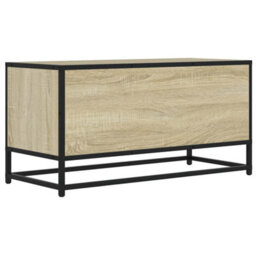 Berkfield Tv Cabinet Sonoma Oak 80X34.5X40 Cm Engineered Wood And Metal - thumbnail 6