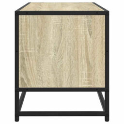 Berkfield Tv Cabinet Sonoma Oak 80X34.5X40 Cm Engineered Wood And Metal - thumbnail 5