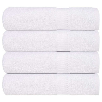 Berkfield Hand Towels 4 Pcs White 50X100 Cm 360 Gsm 100% Cotton - image 1