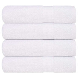 Berkfield Hand Towels 4 Pcs White 50X100 Cm 360 Gsm 100% Cotton - thumbnail 1