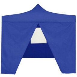 Berkfield Professional Folding Party Tent With 4 Sidewalls 2X2 M Steel Blue - thumbnail 2