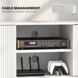 Wyld Haus Lamo 120Cm White Tv Stand With 2 Etched Doors And Shelf - Fits Tvs Up To 55 Inches - thumbnail 6