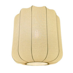 CGC Lighting Cgc Lila Cream Cylinder Ribbed Stretch Cotton Fabric Lampshade - thumbnail 6