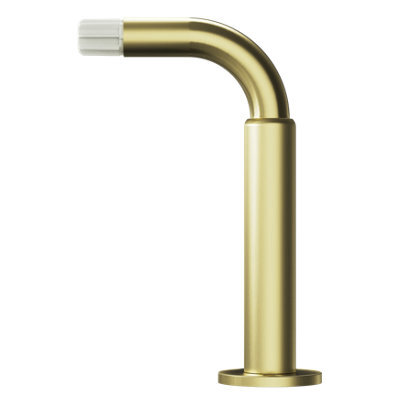 GoodHome Elasa Gold Brass Effect Metal & Plastic Curtain Pole Angle Bracket - image 1