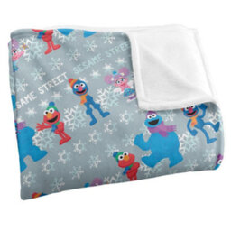 Sesame Street Silky Snow Holiday Supersoft Blanket Multicoloured (One Size) - thumbnail 3