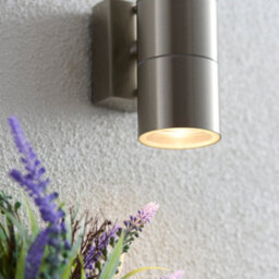 Anson Lighting Tube Stainless Steel Outdoor 2 Light Wall Light - thumbnail 4