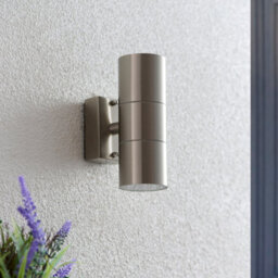 Anson Lighting Tube Stainless Steel Outdoor 2 Light Wall Light - thumbnail 6