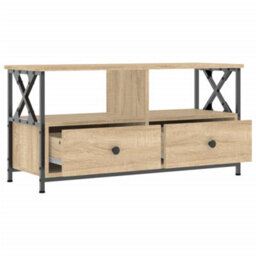 Berkfield Industrial Tv Cabinet Sonoma Oak 90X33X45 Cm Engineered Wood&iron - thumbnail 6