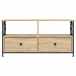 Berkfield Industrial Tv Cabinet Sonoma Oak 90X33X45 Cm Engineered Wood&iron - thumbnail 5