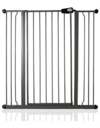 Safetots Extra Tall Metal Safety Gate Pressure Fit, 100.8Cm - 108.4Cm, Slate Grey, 104Cm In Height, Extra Tall Baby Gate - thumbnail 1