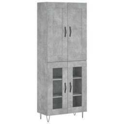 Berkfield Highboard Concrete Grey 69.5X34X180 Cm Engineered Wood - thumbnail 2