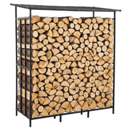 182X70X183Cm Heavy Duty Firewood Log Rack Large Storage Holder Shed Rack Outdoor Garden Yard - thumbnail 3