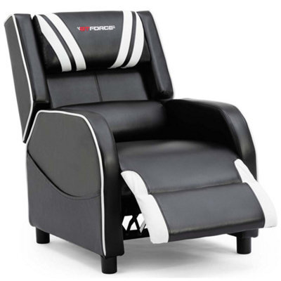 Gtforce Ranger S Faux Leather Gaming Recliner Armchair Sofa Reclining Cinema Chair (White) - image 1