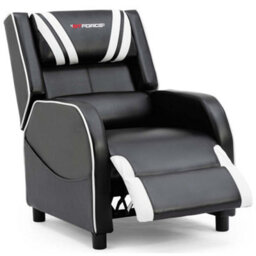 Gtforce Ranger S Faux Leather Gaming Recliner Armchair Sofa Reclining Cinema Chair (White)