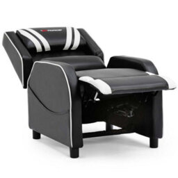 Gtforce Ranger S Faux Leather Gaming Recliner Armchair Sofa Reclining Cinema Chair (White) - thumbnail 4