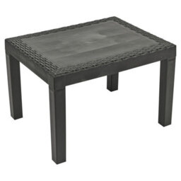 Urbn-Garden Urbngarden 3 Pc Bistro Black Plastic Armchairs Cushions Coffee Table Garden Outdoor Furniture Set - thumbnail 7