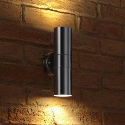 Auraglow Stainless Steel Up & Down Light - Harbury - Warm White (3000K) - image 1