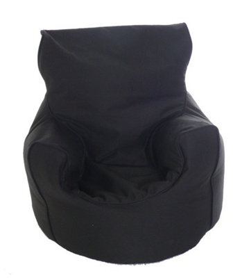 Bean Lazy Cotton Twill Black Bean Bag Arm Chair Toddler Size - image 1