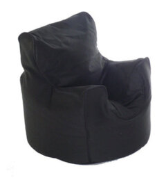 Bean Lazy Cotton Twill Black Bean Bag Arm Chair Toddler Size - thumbnail 2