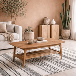 Wyld Haus Featherwood Natural Oak Coffee Table - 1300 X 700 X 510mm - thumbnail 1