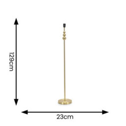 Valuelights Marissa Gold Stacked Ball Floor Lamp Base - thumbnail 6