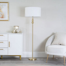 Valuelights Marissa Gold Stacked Ball Floor Lamp Base - thumbnail 4