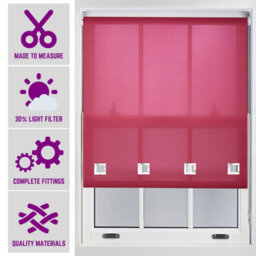 Furnished Daylight Roller Blind With Big Square Eyelets Free Cut Service - Fuchsia Pink (W)210Cm X (L)210Cm - thumbnail 1