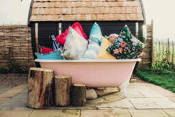 Hayward 50 X 50Cm Outdoor Cushion, Spring Meadow Classic Square Design, Shower-Resistant Square Cushion For Garden & Patio - thumbnail 6