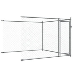Walplus Grey Dog Cage With Doors 6X2X1.5 M Galvanised Steel Kennel Pen - thumbnail 8