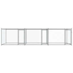 Walplus Grey Dog Cage With Doors 6X2X1.5 M Galvanised Steel Kennel Pen - thumbnail 4