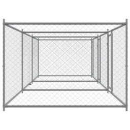 Walplus Grey Dog Cage With Doors 6X2X1.5 M Galvanised Steel Kennel Pen - thumbnail 5