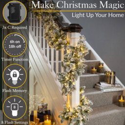 Christow Christmas Indoor/outdoor Battery Led String Lights Green Cable Warm White - 600 - thumbnail 4
