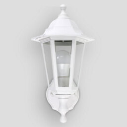 Valuelights Mayfair Traditional Style White Outdoor Security Ip44 Rated Wall Light Lantern - thumbnail 3