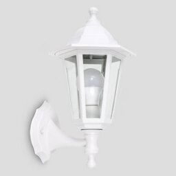 Valuelights Mayfair Traditional Style White Outdoor Security Ip44 Rated Wall Light Lantern - thumbnail 4