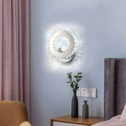 Tricolour Led Wall Lamp With K9 Crystal For Bedroom And Corridor, Modern Indoor Home Décor - thumbnail 4