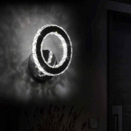Tricolour Led Wall Lamp With K9 Crystal For Bedroom And Corridor, Modern Indoor Home Décor - thumbnail 6
