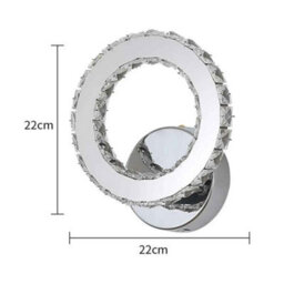 Tricolour Led Wall Lamp With K9 Crystal For Bedroom And Corridor, Modern Indoor Home Décor - thumbnail 2