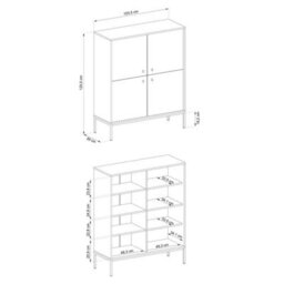 Arte Elegant Mono Highboard Cabinet H1250mm W1040mm D390mm In Navy - Sophisticated Storage For Modern Living - thumbnail 3
