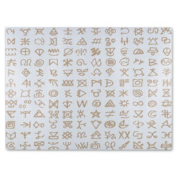 Benjamin Tate Design Viking Ritual Symbols Glass Chopping Boarddesigner Style - thumbnail 1
