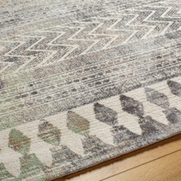 Livabliss Roma-Geometric Grey Brown Green Living Dining Bedroom Rug 160 X 215 Cm Easy Care, Non Shedding - thumbnail 6