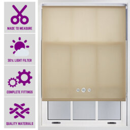 Furnished Made To Order Daylight Roller Blind - Cappuccino With Triple Round Eyelet (W)210Cm X (L)210Cm - thumbnail 1