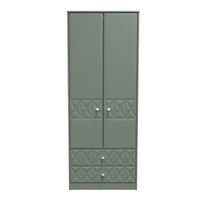 Toledo 2 Door 2 Drawer Wardrobe In Reed Green (Ready Assembled) - image 1