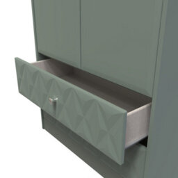 Toledo 2 Door 2 Drawer Wardrobe In Reed Green (Ready Assembled) - thumbnail 6