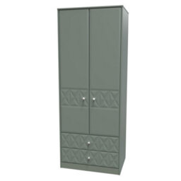Toledo 2 Door 2 Drawer Wardrobe In Reed Green (Ready Assembled) - thumbnail 3