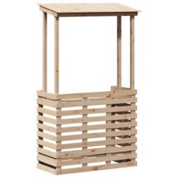 Walplus Outdoor Bar Table With Roof 112.5X57X195.5 Cm Solid Wood - thumbnail 2