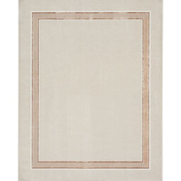 Modern Plain Rug, 10mm Pile Modern Rug, Ivory Cream Rug, Anti-Shed Bordered Rug For Bedroom, & Livingroom-274Cm X 366Cm - thumbnail 1