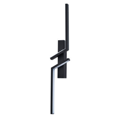 Happy Homewares Sleek Double Stick Led Feature Wall Light Fitting In Matte Sand Black - image 1