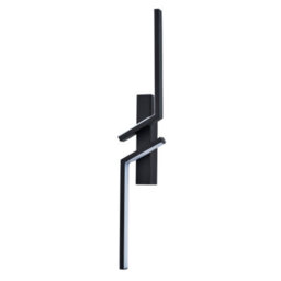 Happy Homewares Sleek Double Stick Led Feature Wall Light Fitting In Matte Sand Black - thumbnail 1