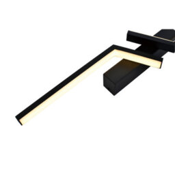 Happy Homewares Sleek Double Stick Led Feature Wall Light Fitting In Matte Sand Black - thumbnail 3